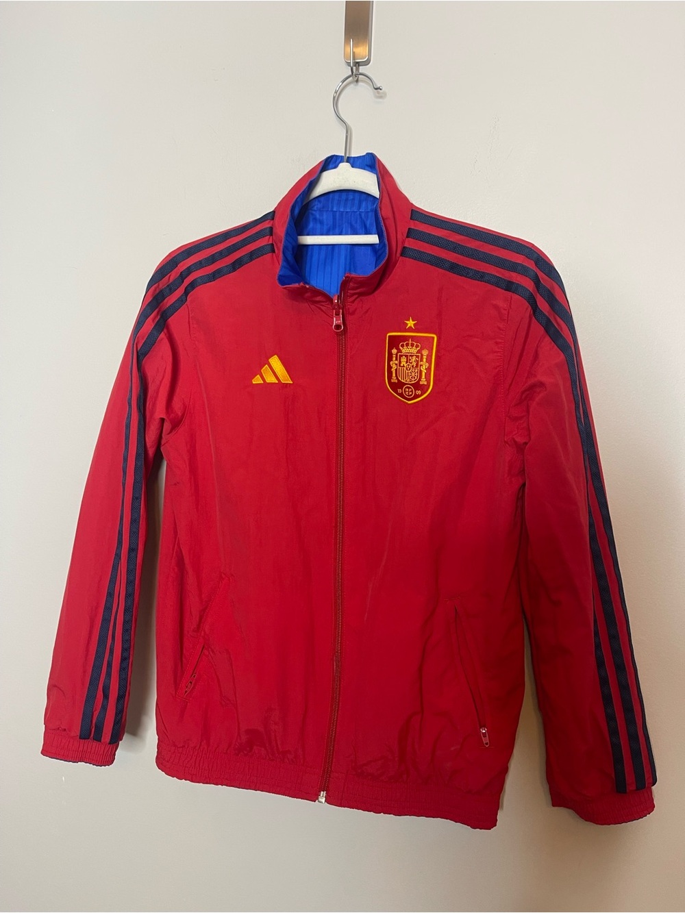 Adidas Youth Boys Reversible Team jacket Spain Anthem Medium - Picture 7 of 12
